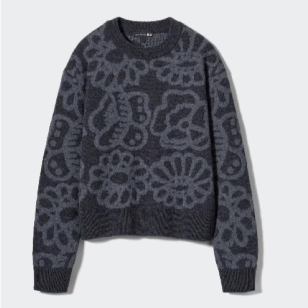Uniqlo Gray Patterned Sweater